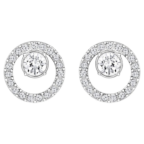 Swarovski Creativity Circle White Rhodium Plated Earrings 5201707