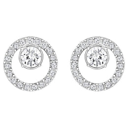 Swarovski Creativity Circle White Rhodium Plated Earrings 5201707