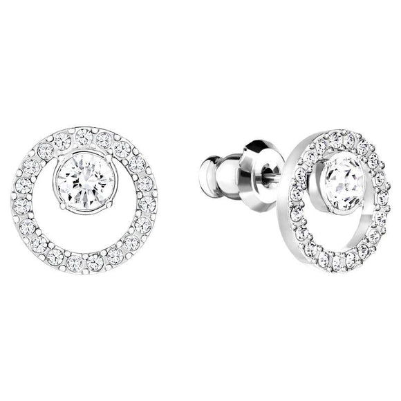 Swarovski Creativity Circle White Rhodium Plated Earrings 5201707