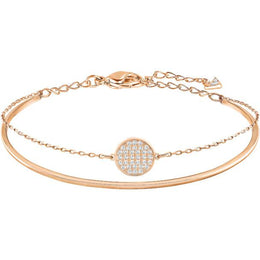 Swarovski Ginger White & Rose Gold Plaited Bangle 5274892Swarovski Ginger White and Rose Gold Plated Bangle 5274892