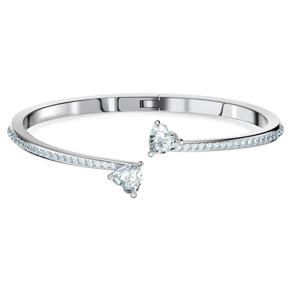 Swarovski Heart Crystal White Rhodium Bangle 5518814