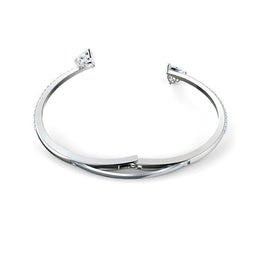 Swarovski Heart Crystal White Rhodium Bangle 5518814