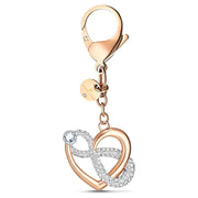 Swarovski Infinite Crystal Heart Rose Gold Plated Charm 5530885