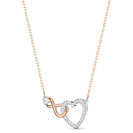 Swarovski Infinity Heart Crystal Rose Gold Plated Set 5521040