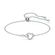 Swarovski Infinity Heart White Rhodium Plated Bracelet 5524421