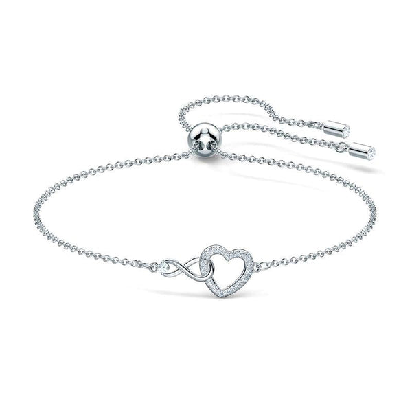 Swarovski Infinity Heart White Rhodium Plated Bracelet 5524421
