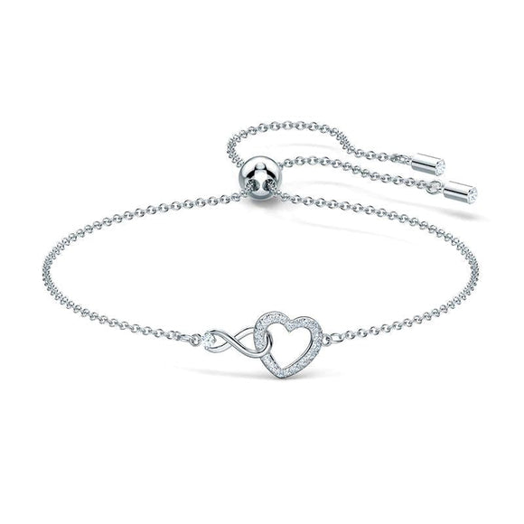 Swarovski Infinity Heart White Rhodium Plated Bracelet 5524421