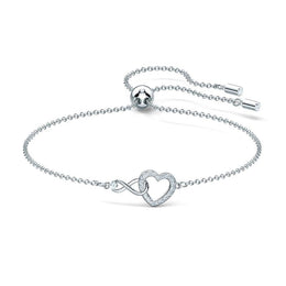 Swarovski Infinity Heart White Rhodium Plated Bracelet 5524421