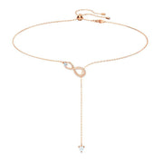 Swarovski Infinity Y White Rose Gold Plated Necklace 5521346