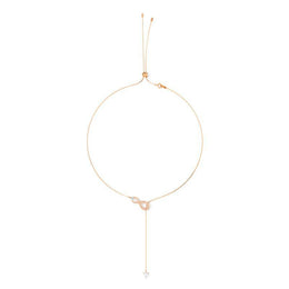 Swarovski Infinity Y White Rose Gold Plated Necklace 5521346