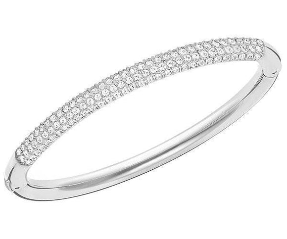 Swarovski Rhodium White Crystal Mini Bangle Medium 5032846