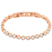 Swarovski Rose Gold Clear Crystal Tennis Bracelet 5039938