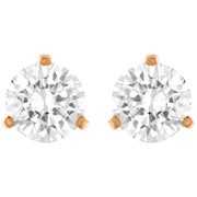Swarovski Solitaire Rose Gold Clear Crystal Stud Earrings 5112156