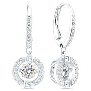 Swarovski Sparkling Dance Crystal White Rhodium Plated Earrings 5504652