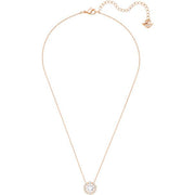 Swarovski Sparkling Dance Round White and Rose Gold Plated Necklace 5272364