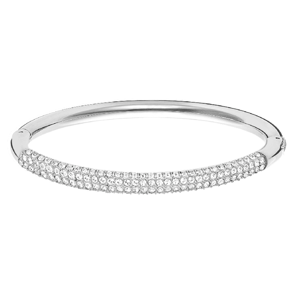 Swarovski Stone White Rhodium Plated Bangle 5032845
