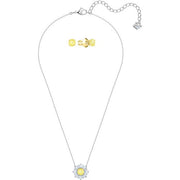 Swarovski Sunshine White Stone Mix Plated Necklace and Earrings Set 5480464