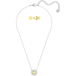 Swarovski Sunshine White Stone Mix Plated Necklace and Earrings Set 5480464