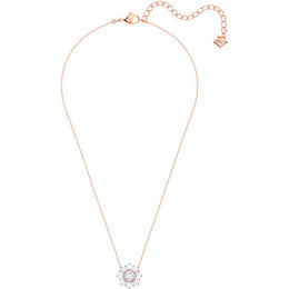Swarovski Sunshine White Stone Rose Gold Plated Pendant and Chain Necklace 5451376