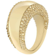 Swarovski Yellow Gold Golden Crystal Pebble Ring Size 55 5098349