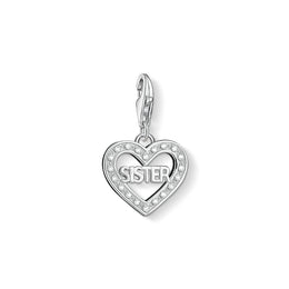 Thomas Sabo Charm Club Sterling Silver Cubic Zirconia Sister Charm, 1266-051-14.