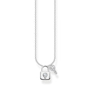 Thomas Sabo Charm Club Sterling Silver Lock With Key Necklace, KE2122 051-14-L45V.