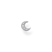 Thomas Sabo Sterling Silver Zirconia Moon Single Stud Earring, H2133-051-14