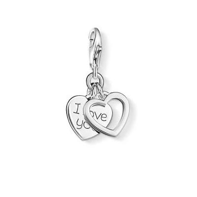 Thomas Sabo Charm Club Sterling Silver I Love You Charm 0852-001-12