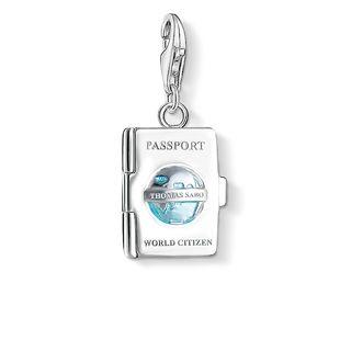 Thomas Sabo Charm Club Sterling Silver Turquoise Passport Charm 1233-007-17