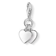 Thomas Sabo Charm Club Sterling Silver Two Heart Charm 0836-001-12