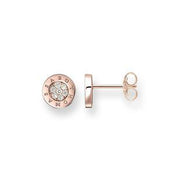 Thomas Sabo Glam And Soul Rose Gold Vermeil Pave Stud Earrings, H1820-416-14.
