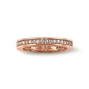 Thomas Sabo Glam And Soul Rose Gold White Zirconia Classic Eternity Ring TR1700-416-14