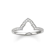 Thomas Sabo Glam And Soul Sterling Silver Zirconia Stacking Ring, TR2070-051-14.