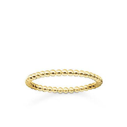 Thomas Sabo Glam & Soul Yellow Gold Vermeil Dots Ring, TR2122-413-12.