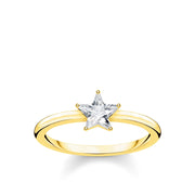 Thomas Sabo Glam & Soul Yellow Gold Vermeil CZ Magic Stars Ring, TR2270-414-14.