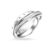 Thomas Sabo Glam And Soul Sterling Silver Zirconia Together Forever Ring, TR2099-051-14.