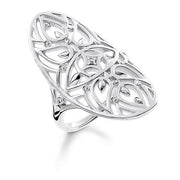 Thomas Sabo Glam and Soul Sterling Silver White Diamond Ornament Ring D_TR0025-725-21