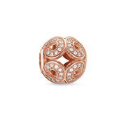Thomas Sabo Karma Beads Rose Gold White Zirconia Glittering Wave Charm K0027-416-14