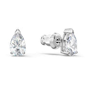Swarovski Attract White Rhodium Plated Crystal Pear Stud Earrings 5563121
