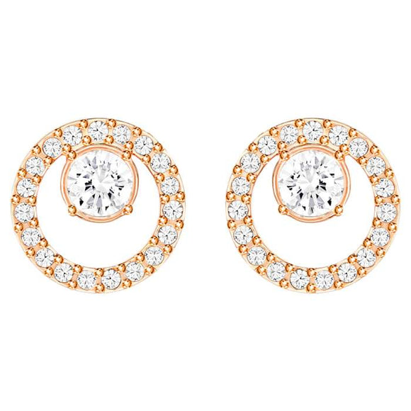 Swarovski Creativity Rose Gold Plated Circle Earrings 5199827