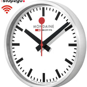 Mondaine Clock Stop2go White