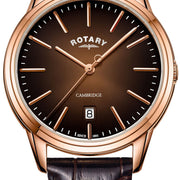 Rotary Watch Cambridge Rose Gold PVD Mens GS05394/16