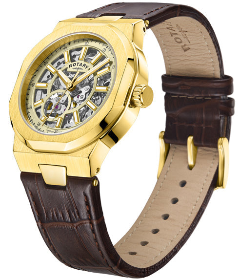 Rotary Regent Skeleton Mens Watch