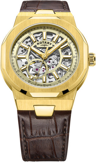 Rotary Regent Skeleton Mens Watch