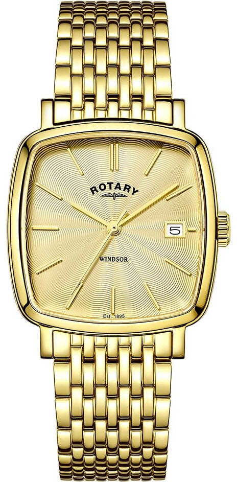 Rotary Watch Gents Gold Plated Bracelet GB05308/03