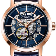 Rotary Watch Greenwich Skeleton Rose Gold PVD GS05354/05