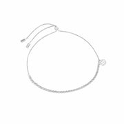 Sif Jakobs Ellera Sterling Silver White Zirconia Adjustable Tennis Bracelet, SJ-B42032-CZ-SS