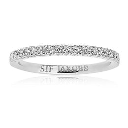 Sif Jakobs Ellera Sterling Silver White Zirconia Band Ring, SJ-R2869-CZ