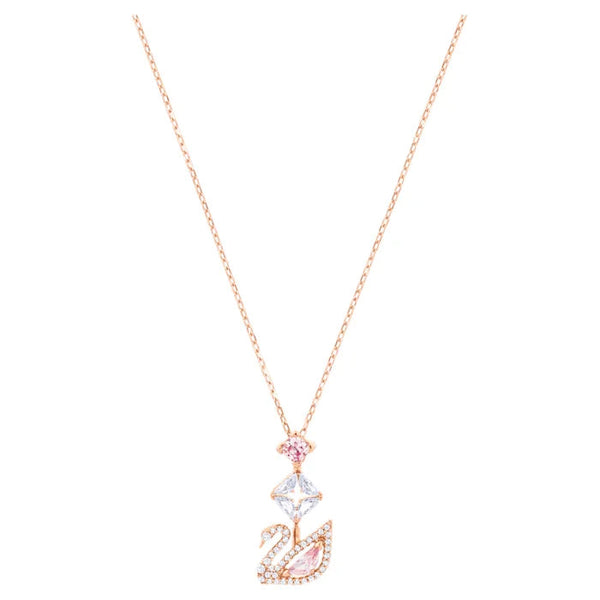 SWAROVSKI DAZZLING SWAN ROSE GOLD TONE PLATED Y NECKLACE 5473024