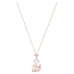 SWAROVSKI DAZZLING SWAN ROSE GOLD TONE PLATED Y NECKLACE 5473024